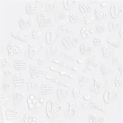 Hvide Valentines hjerter F926, GNB